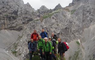 Gruppenbild nach der Kletterei auf den Predigtstuhl